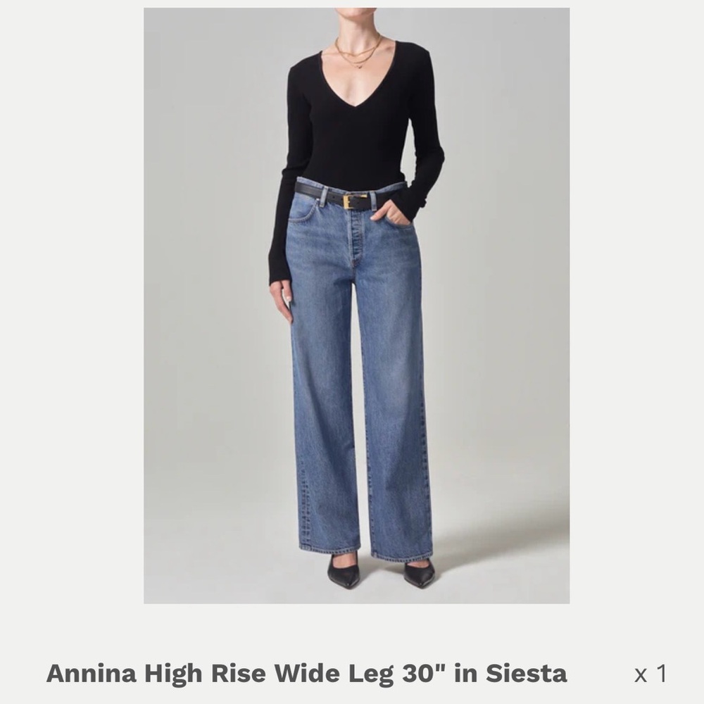 Citizens of Humanity Annina High Rise Wide Leg 30” inseam, in Siesta